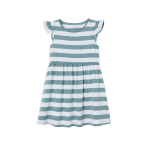Striped Ruffle Sleeve Dress